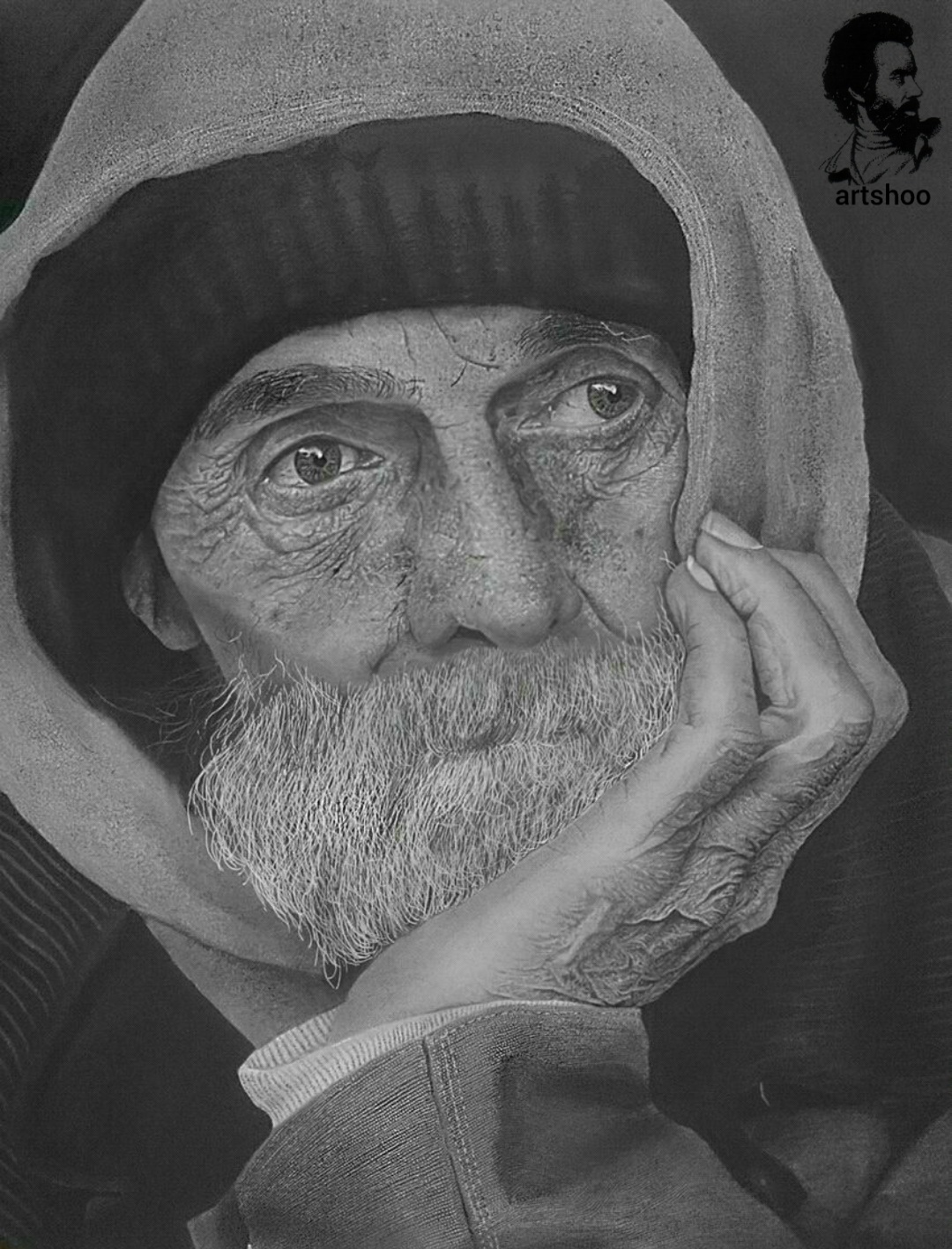 مدل پرتره سیاه قلم